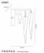 Diyas - Tropez Wall Lamp 2 Light G9 Polished Chrome/Glass - Luminosity Designs Ltd