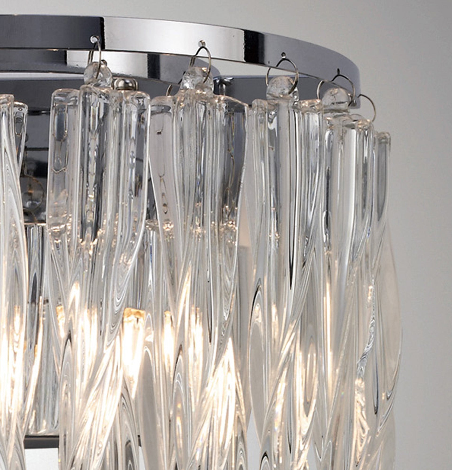 Diyas - Tropez Wall Lamp 2 Light G9 Polished Chrome/Glass - Luminosity Designs Ltd