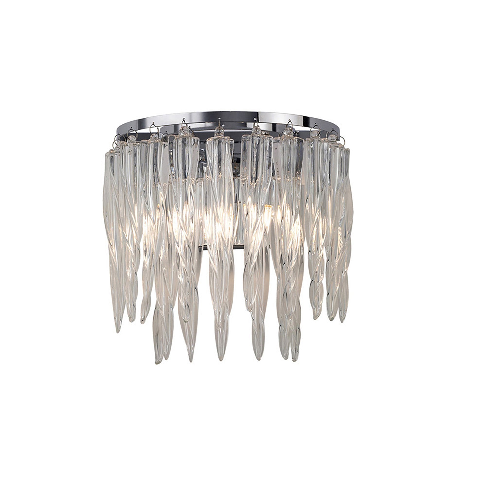 Diyas - Tropez Wall Lamp 2 Light G9 Polished Chrome/Glass - Luminosity Designs Ltd