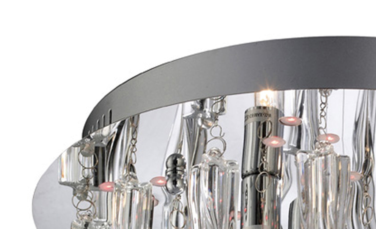 Tropez Ceiling 3 Light G9 With RGB LEDs And Remote Control Polished Chrome/Glass