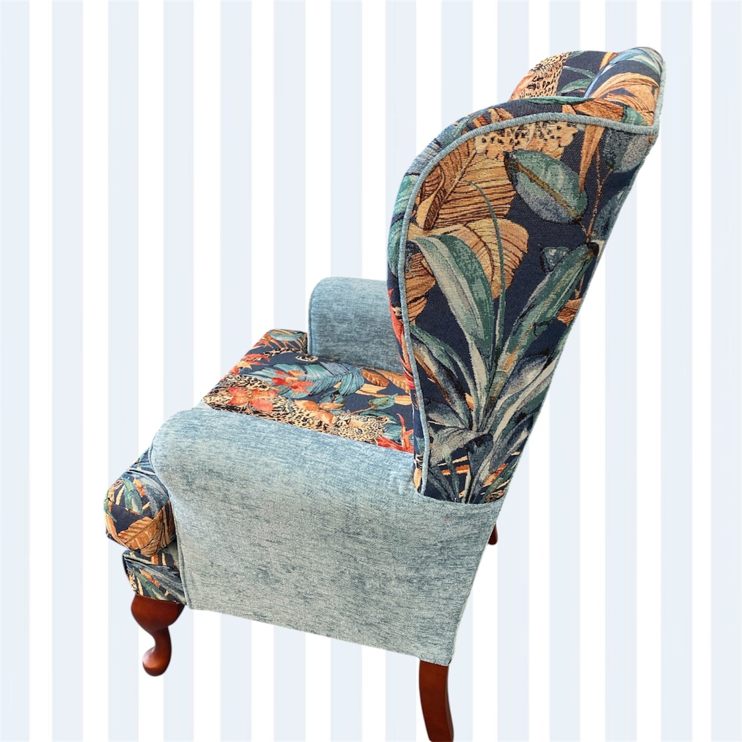 Acantha Maude - Tropical Leopards Wing Back Armchair by Acantha Maude - Luminosity Designs Ltd
