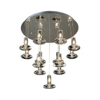 Diyas - Troy Pendant Round 13 Light G4 Polished Chrome/Crystal - Luminosity Designs Ltd