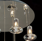 Diyas - Troy Pendant Round 13 Light G4 Polished Chrome/Crystal - Luminosity Designs Ltd