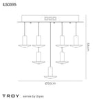 Diyas - Troy Pendant Round 13 Light G4 Polished Chrome/Crystal - Luminosity Designs Ltd