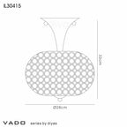 Diyas - Vado Semi Ceiling 3 Light G9 Polished Chrome/Crystal - Luminosity Designs Ltd