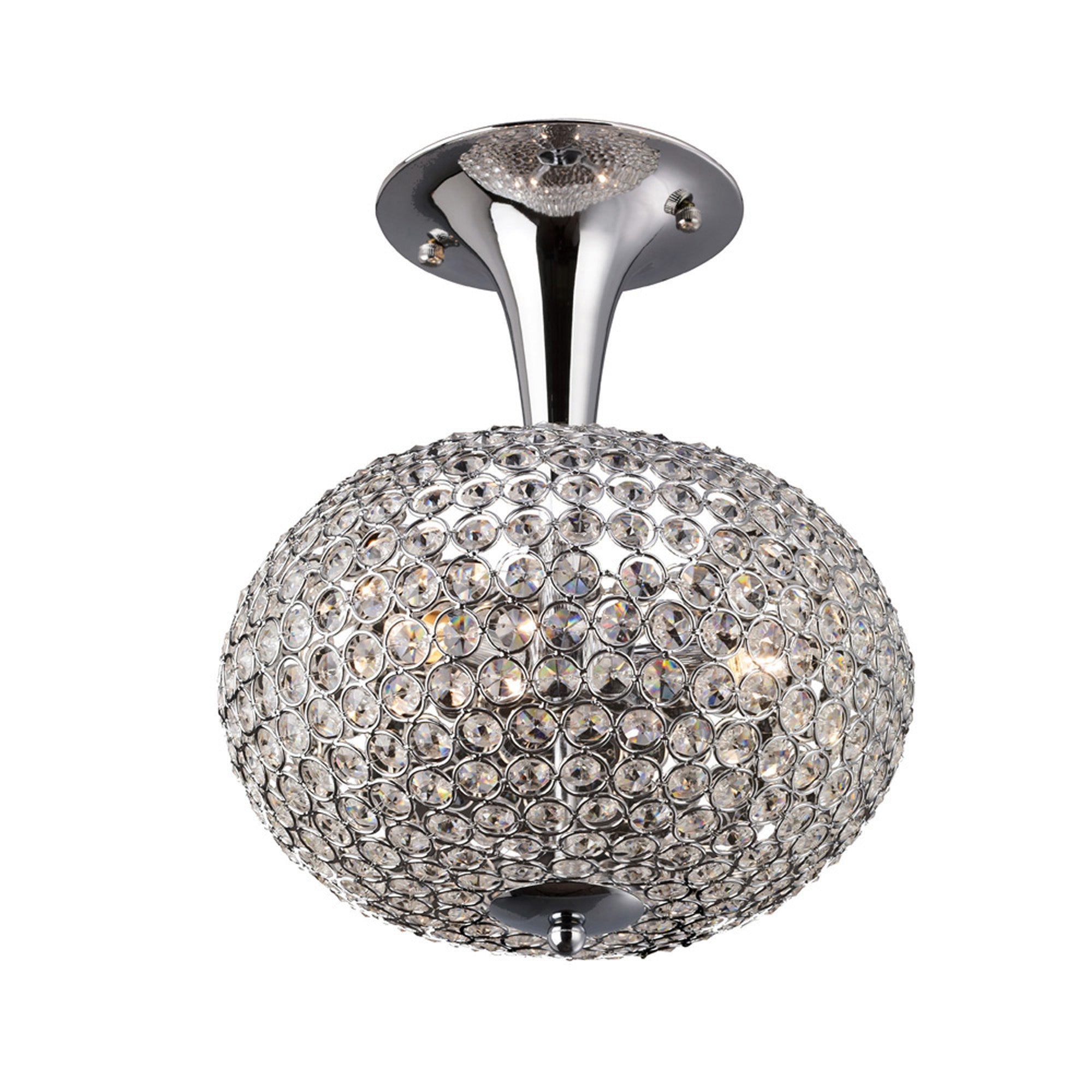 Diyas - Vado Semi Ceiling 3 Light G9 Polished Chrome/Crystal - Luminosity Designs Ltd