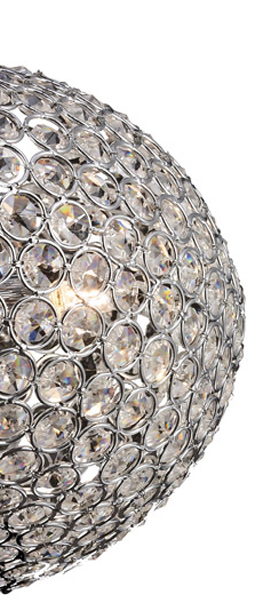 Diyas - Vado Semi Ceiling 3 Light G9 Polished Chrome/Crystal - Luminosity Designs Ltd