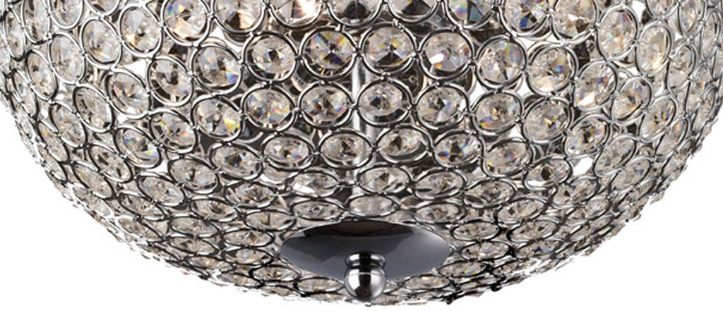 Diyas - Vado Semi Ceiling 3 Light G9 Polished Chrome/Crystal - Luminosity Designs Ltd
