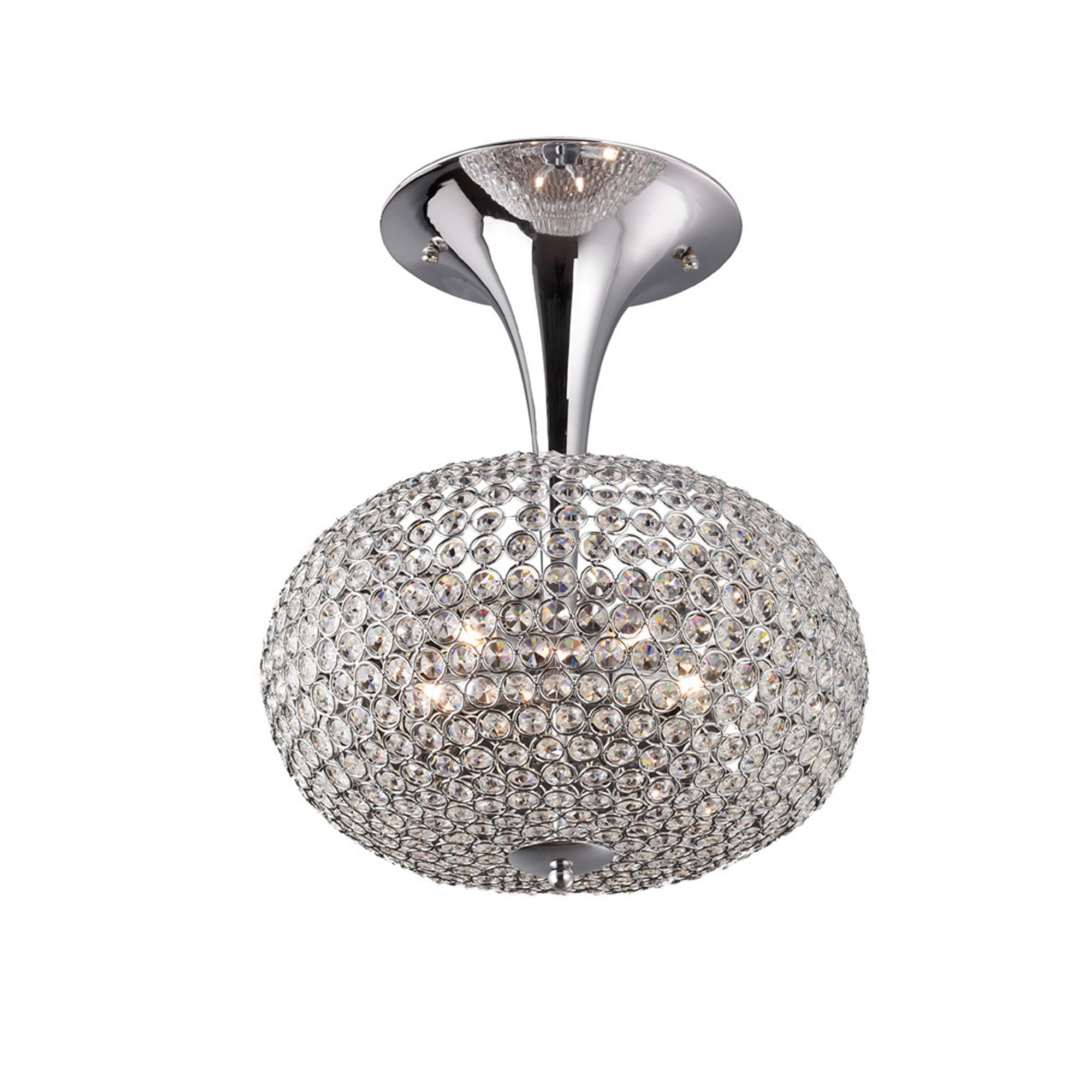 Diyas - Vado Semi Ceiling 5 Light G9 Polished Chrome/Crystal - Luminosity Designs Ltd