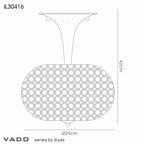 Diyas - Vado Semi Ceiling 5 Light G9 Polished Chrome/Crystal - Luminosity Designs Ltd