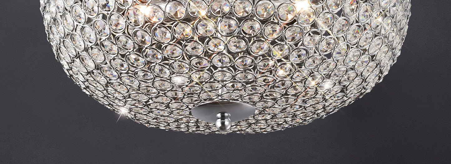 Vado Semi Ceiling 5 Light G9 Polished Chrome/Crystal