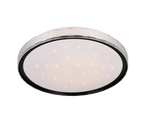 RL - Varda Dimmable Sparkle Flush Ceiling Light with Crystal Effect Edge - Remote Control and Timer Function - Luminosity Designs Ltd