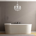 lse - Varuna IP44 Bathroom Rated Acrylic and Glass 3 Light Chandelier - Luminosity Designs Ltd