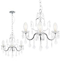 lse - Varuna IP44 Bathroom Rated Acrylic and Glass 3 Light Chandelier - Luminosity Designs Ltd