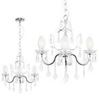 lse - Varuna IP44 Bathroom Rated Acrylic and Glass 3 Light Chandelier - Luminosity Designs Ltd