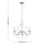 lse - Varuna IP44 Bathroom Rated Acrylic and Glass 3 Light Chandelier - Luminosity Designs Ltd