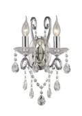 Diyas - Vela Wall Lamp Switched 2 Light E14 Polished Crystal - Luminosity Designs Ltd