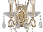 Diyas - Vela Wall Lamp Switched 2 Light E14 Polished Crystal - Luminosity Designs Ltd