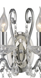 Diyas - Vela Wall Lamp Switched 2 Light E14 Polished Crystal - Luminosity Designs Ltd