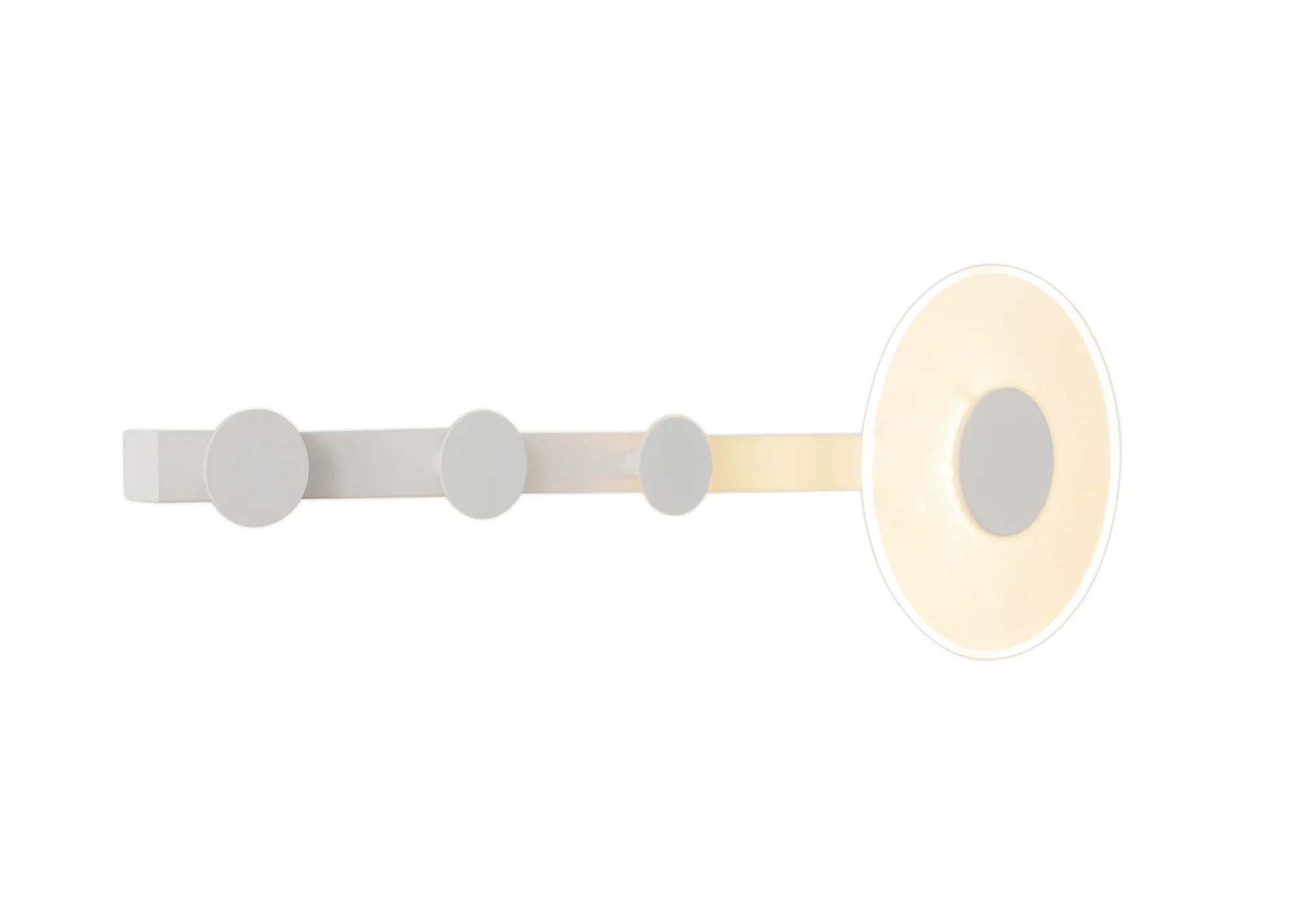 Mantra Fusion - Venus Wall Lamp Coat Rack With Integrated Warm White LED Light - Luminosity Designs Ltd