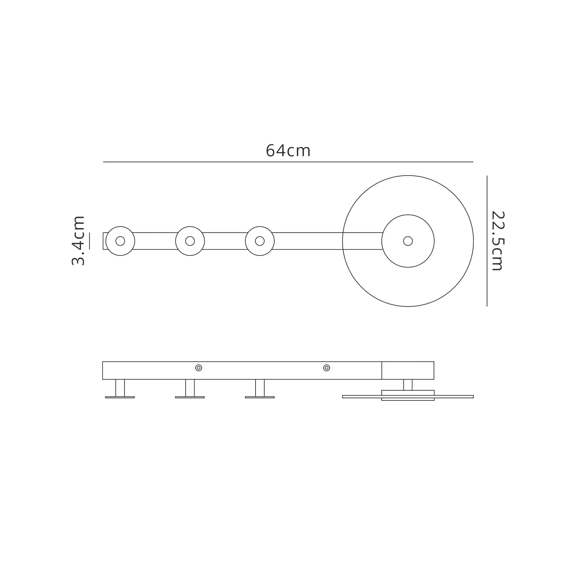 Mantra Fusion - Venus Wall Lamp Coat Rack With Integrated Warm White LED Light - Luminosity Designs Ltd