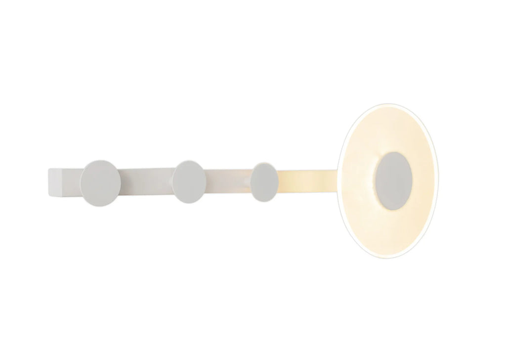 Venus Wall Lamp Coat Rack With Integrated Warm White LED Light