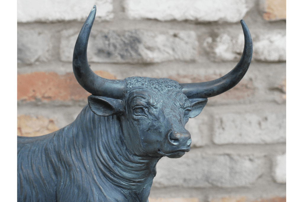 Luminosity Designs - Verdigris Blackened Bronze Bull Ornament - Luminosity Designs Ltd