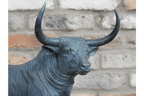 Luminosity Designs - Verdigris Blackened Bronze Bull Ornament - Luminosity Designs Ltd