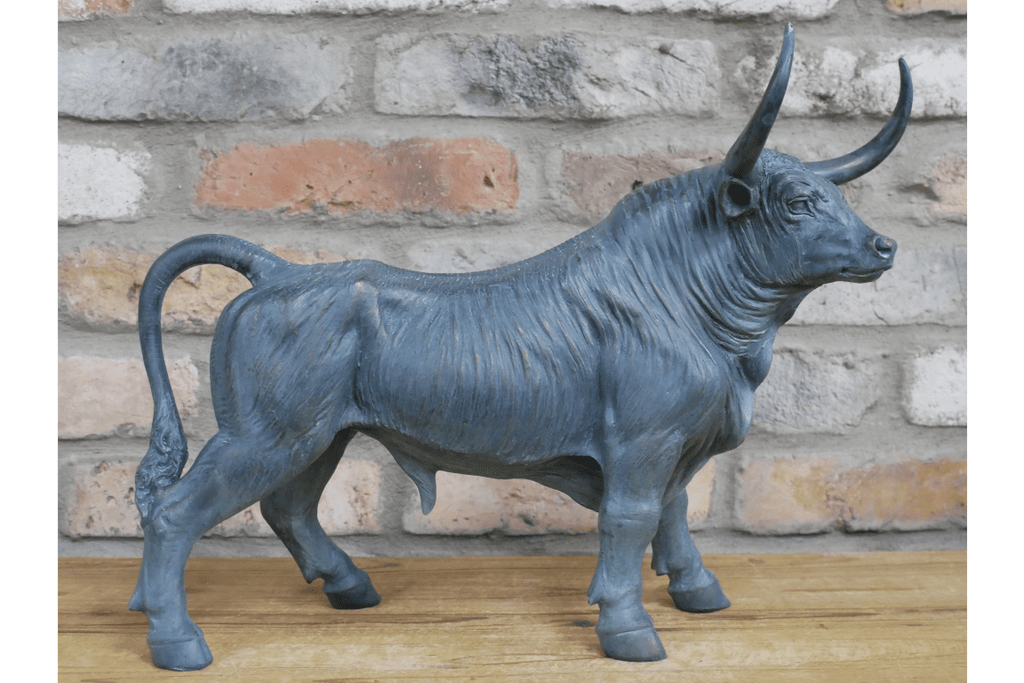 Luminosity Designs - Verdigris Blackened Bronze Bull Ornament - Luminosity Designs Ltd