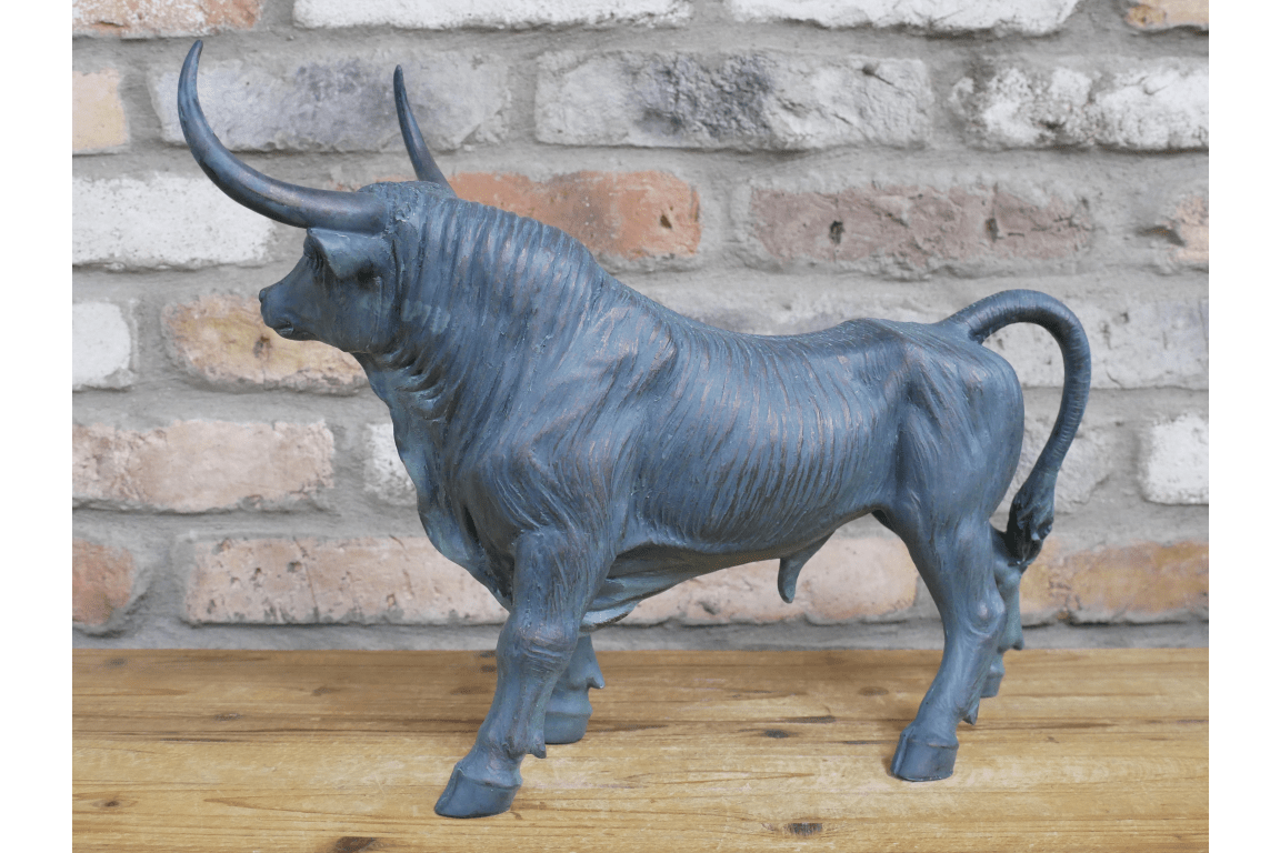 Luminosity Designs - Verdigris Blackened Bronze Bull Ornament - Luminosity Designs Ltd