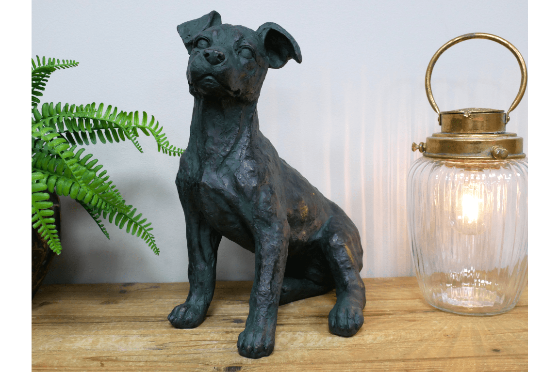 Luminosity Designs - Verdigris Bronze Dog Ornament - Luminosity Designs Ltd