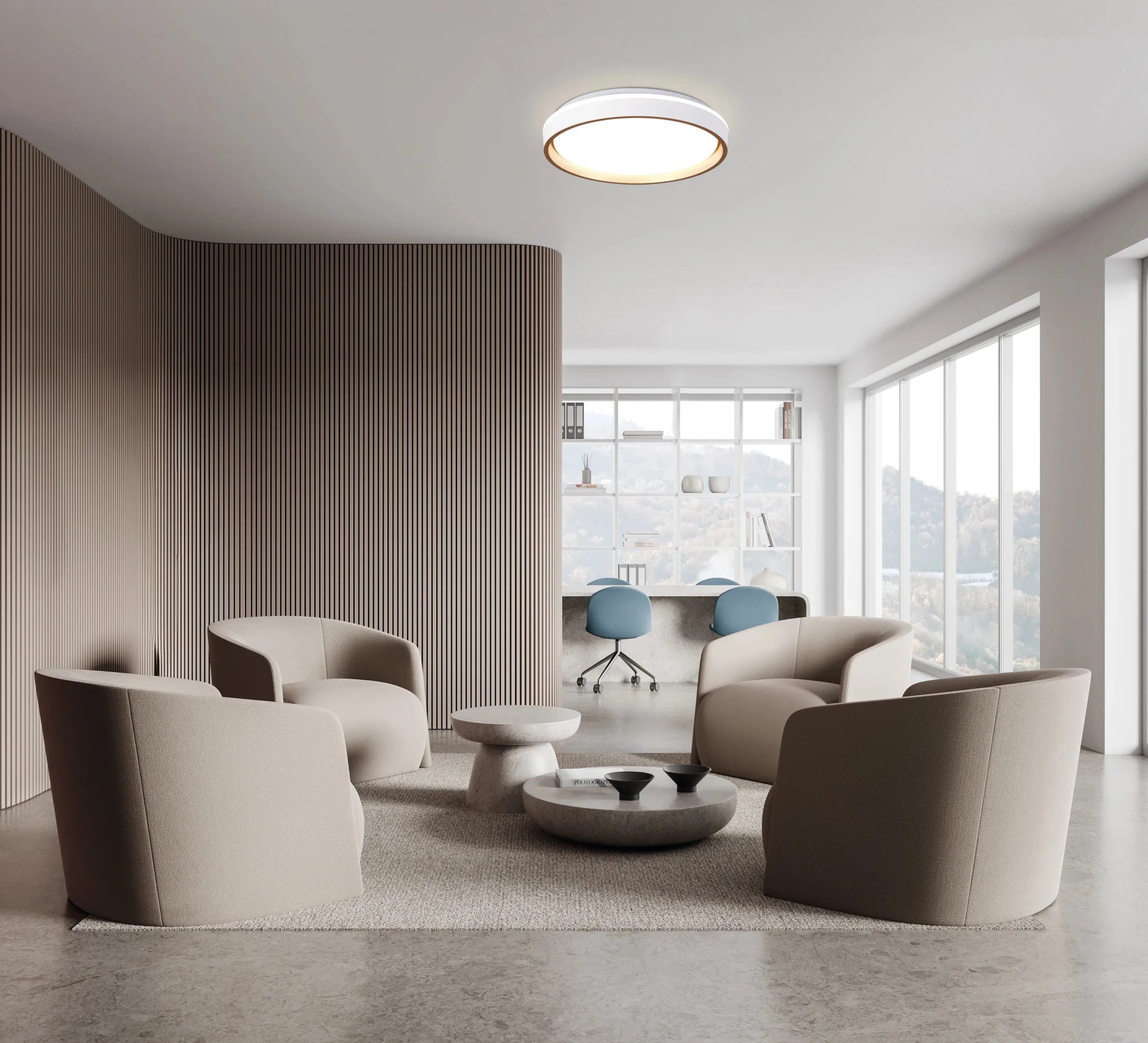Mantra Fusion - Verona 50cm Round Ceiling 55W LED With Remote Control 2700K - 5000K, 7350lm - Luminosity Designs Ltd