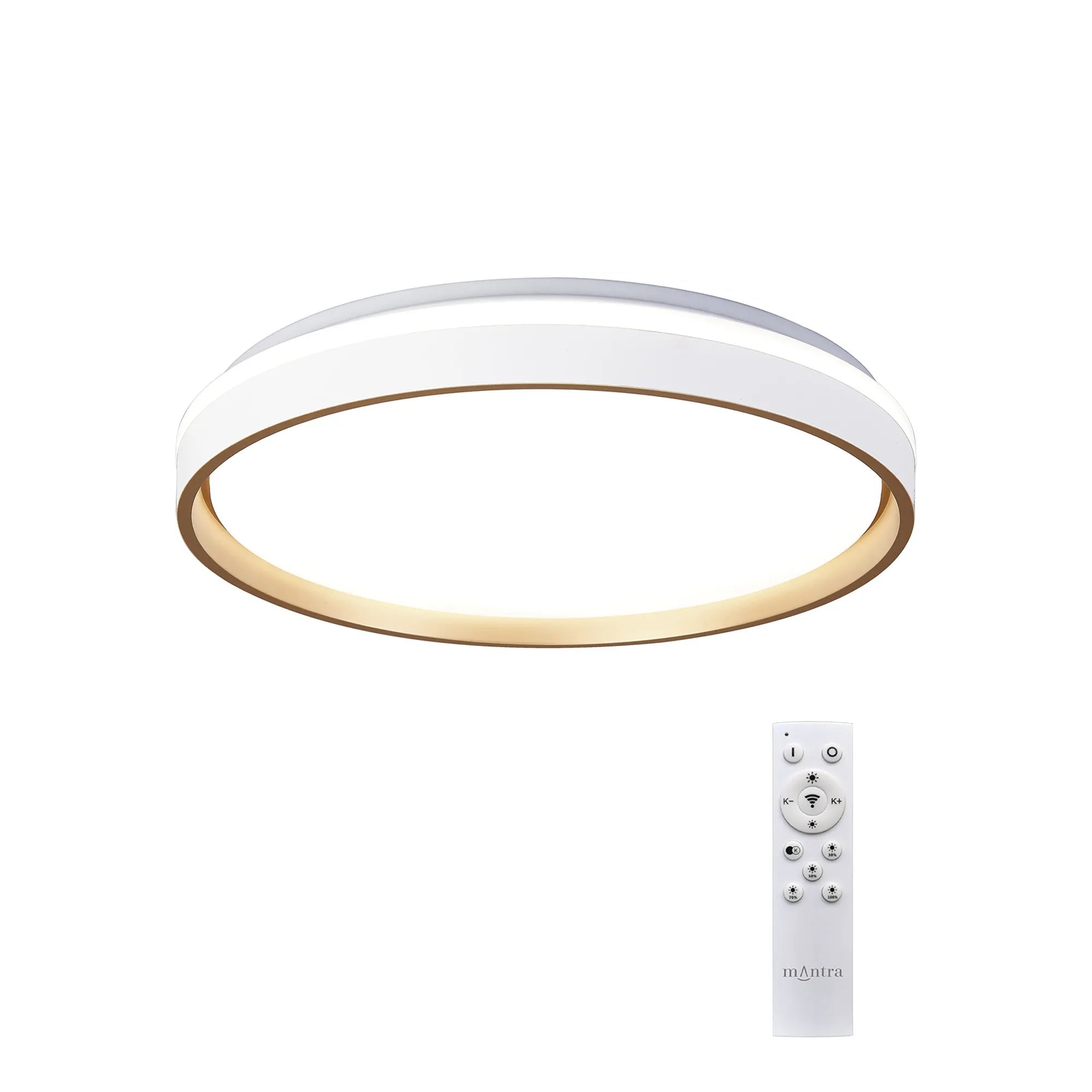 Mantra Fusion - Verona 50cm Round Ceiling 55W LED With Remote Control 2700K - 5000K, 7350lm - Luminosity Designs Ltd