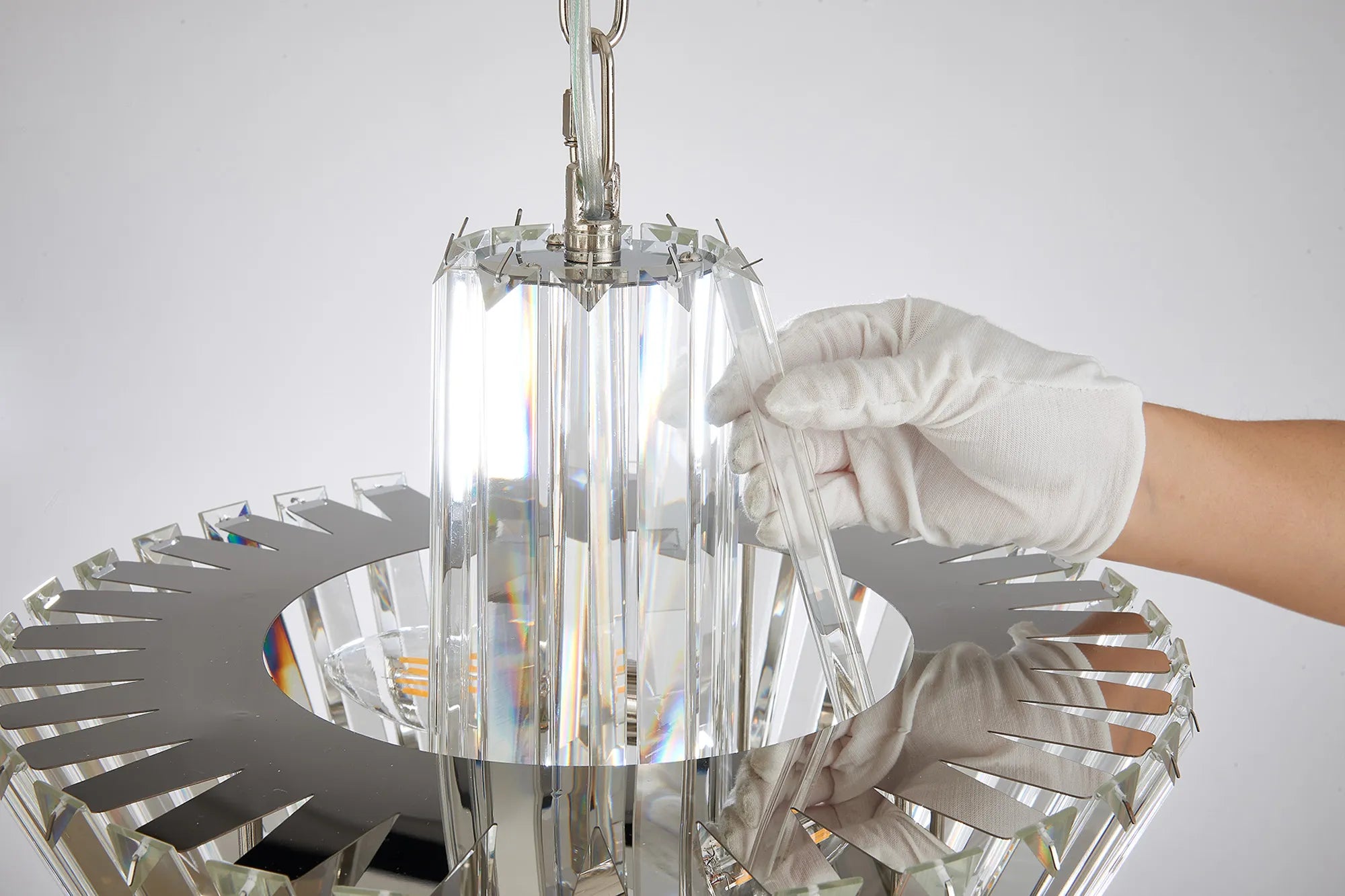 Vienna 34cm Modern Round Chandelier Pendant, 4 x E14
