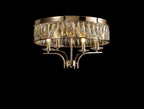 Diyas - Vivienne 4 Light Crystal Semi Flush - Luminosity Designs Ltd
