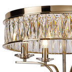 Diyas - Vivienne 4 Light Crystal Semi Flush - Luminosity Designs Ltd