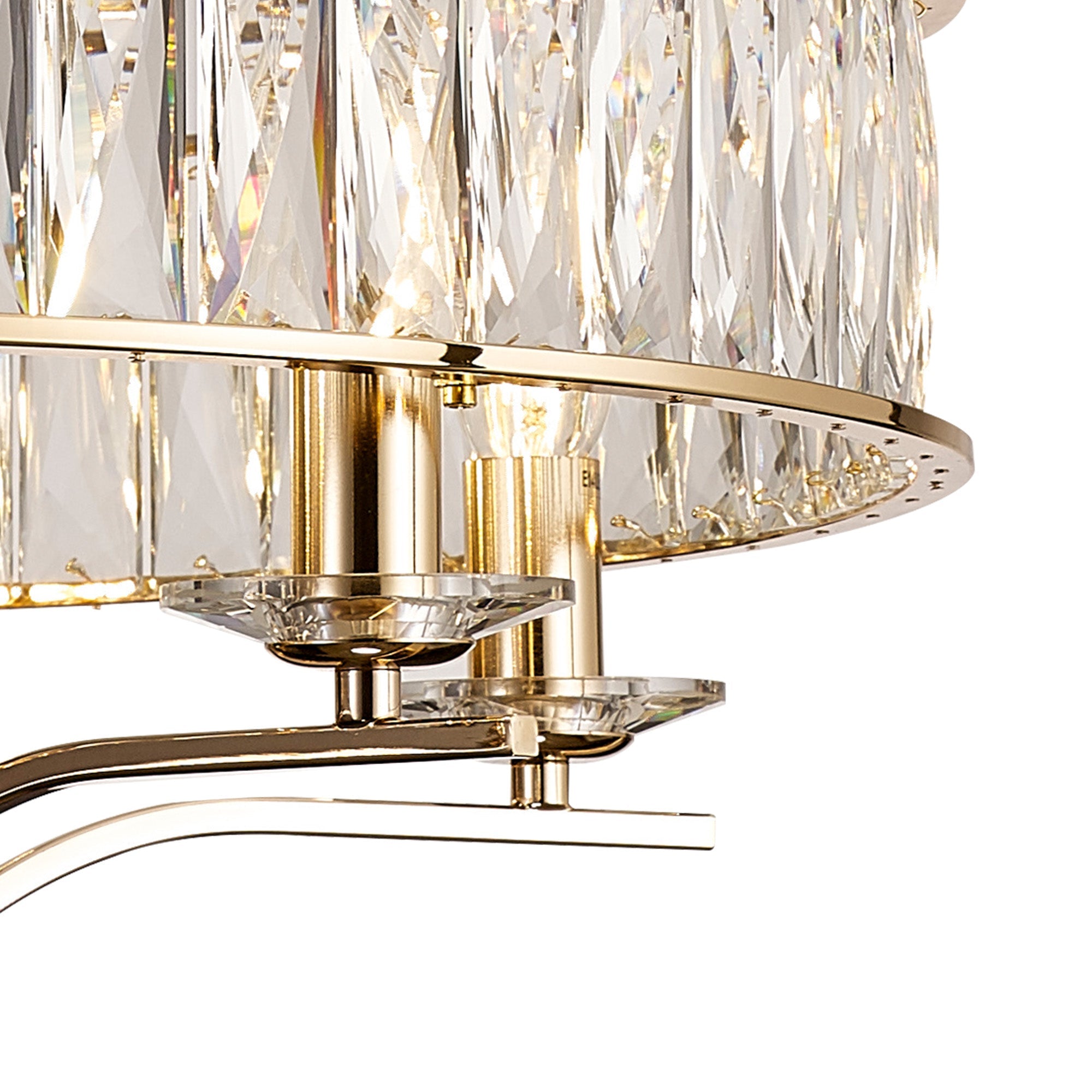 Diyas - Vivienne 6 Light Crystal Pendant / Semi Flush - Luminosity Designs Ltd