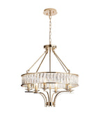 Diyas - Vivienne 6 Light Crystal Pendant / Semi Flush - Luminosity Designs Ltd
