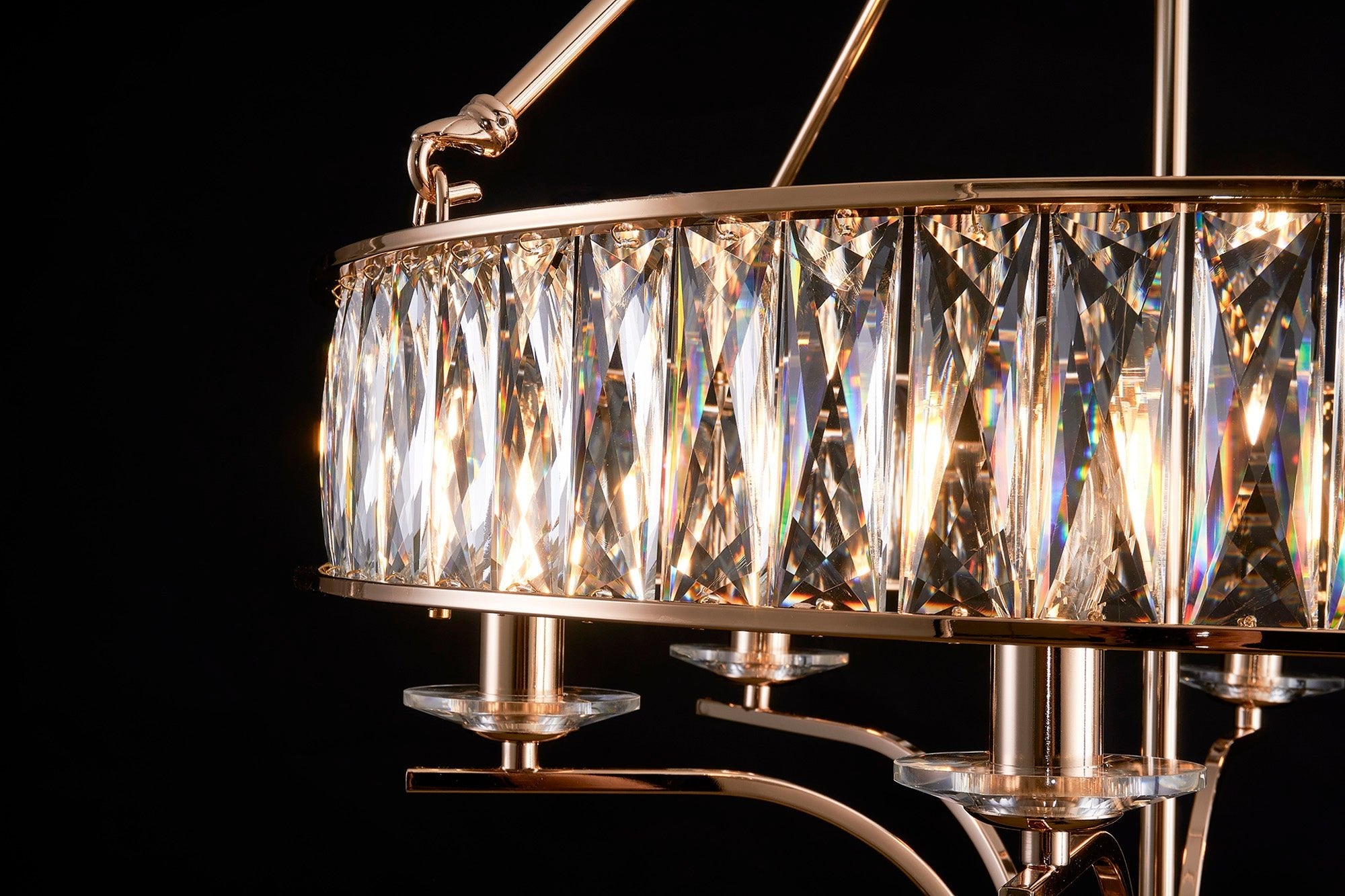 Diyas - Vivienne 6 Light Crystal Pendant / Semi Flush - Luminosity Designs Ltd