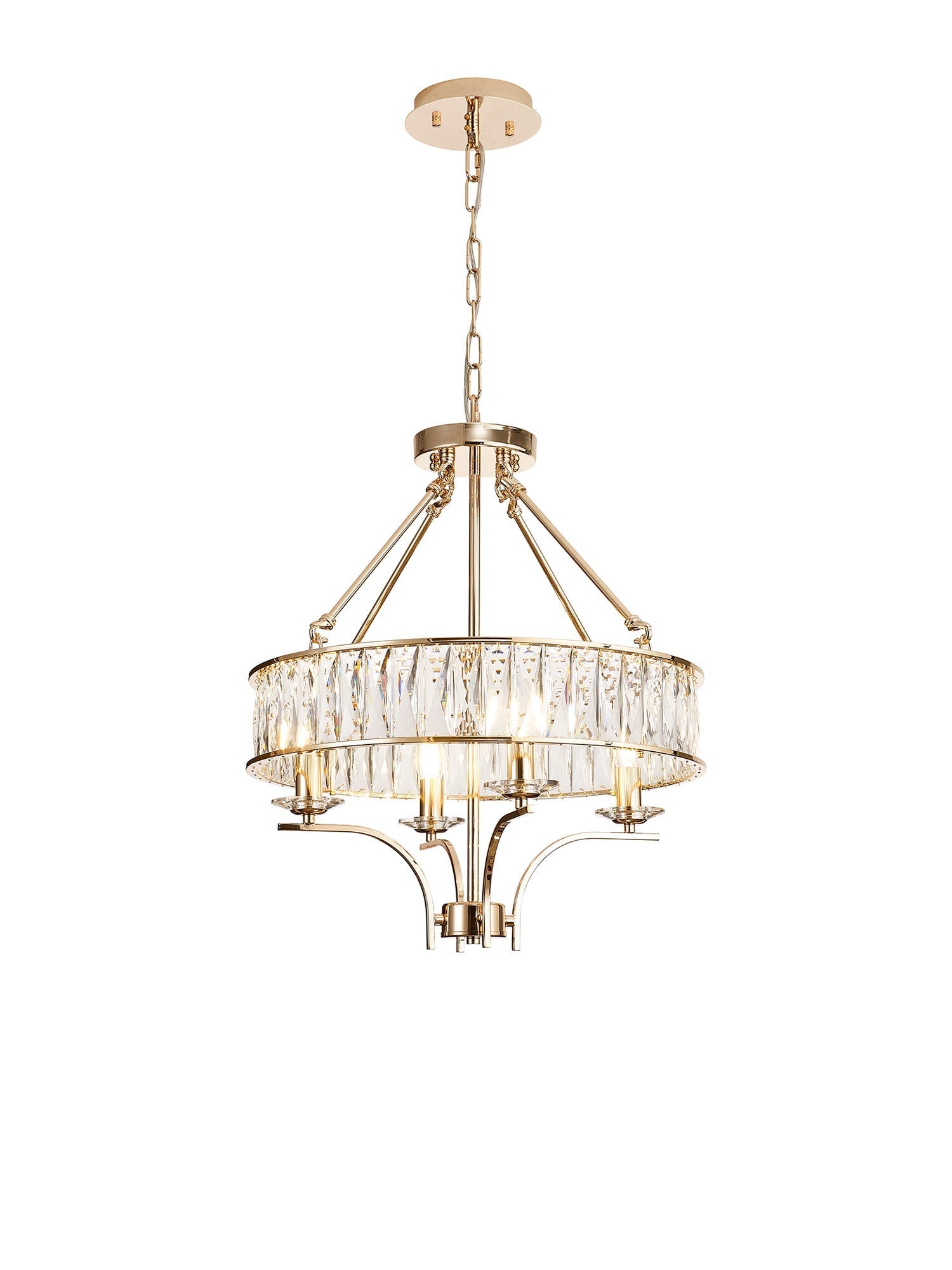 Diyas - Vivienne 6 Light Crystal Pendant / Semi Flush - Luminosity Designs Ltd