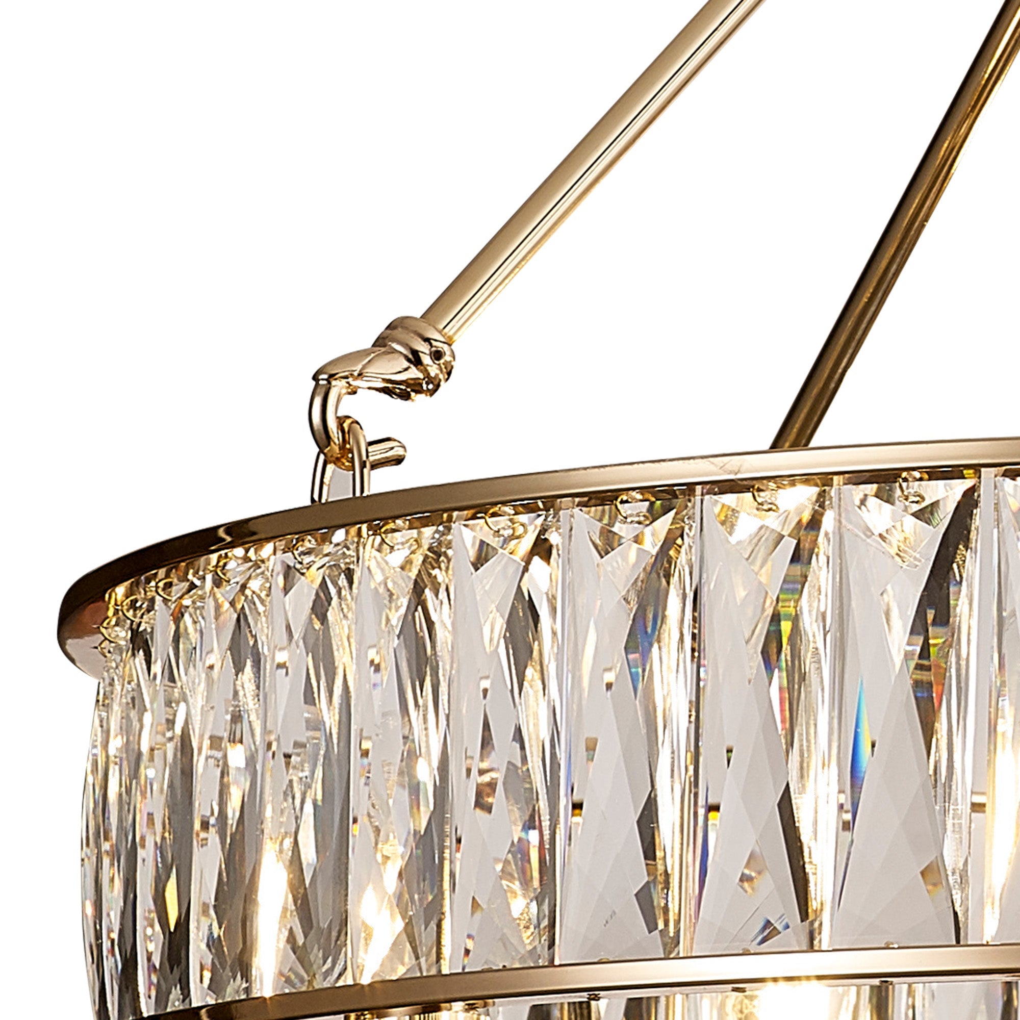 Diyas - Vivienne 6 Light Crystal Pendant / Semi Flush - Luminosity Designs Ltd