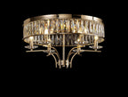 Diyas - Vivienne 6 Light Crystal Semi Flush - Luminosity Designs Ltd