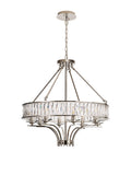 Diyas - Vivienne 8 Light Crystal Pendant / Semi Flush - Luminosity Designs Ltd