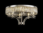 Diyas - Vivienne 8 Light Crystal Semi Flush - Luminosity Designs Ltd