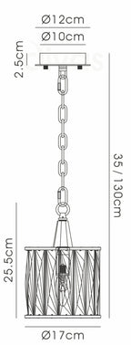 Diyas - Vivienne Single Crystal Pendant - Luminosity Designs Ltd