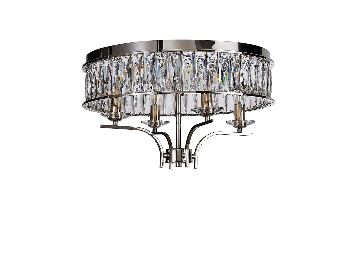 Vivienne 4 Light Crystal Semi Flush