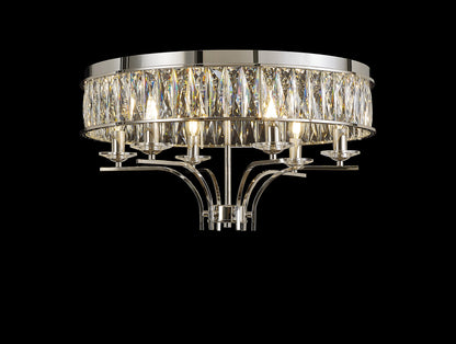 Vivienne 6 Light Crystal Semi Flush