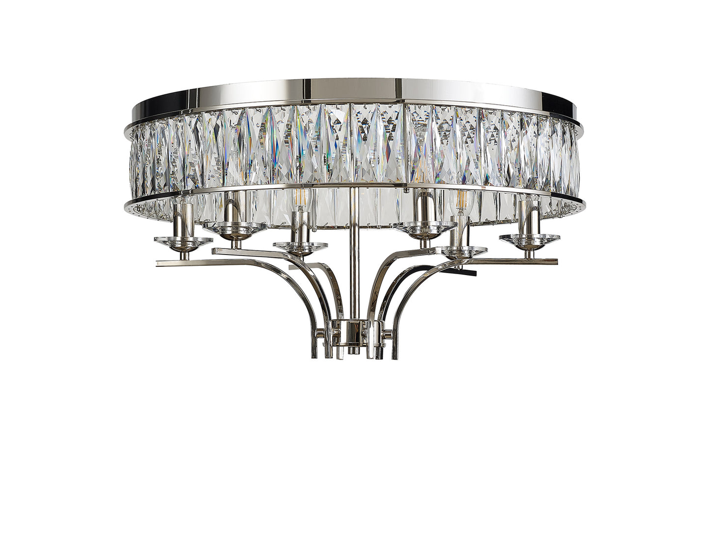 Vivienne 6 Light Crystal Semi Flush