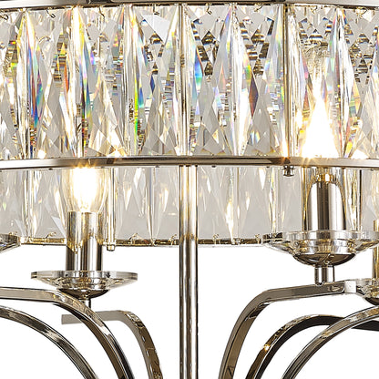 Vivienne 6 Light Crystal Semi Flush