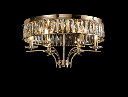 Vivienne 6 Light Crystal Semi Flush